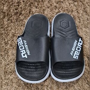 Black Slide Sandals for Men | Fits 8.5 - 9
